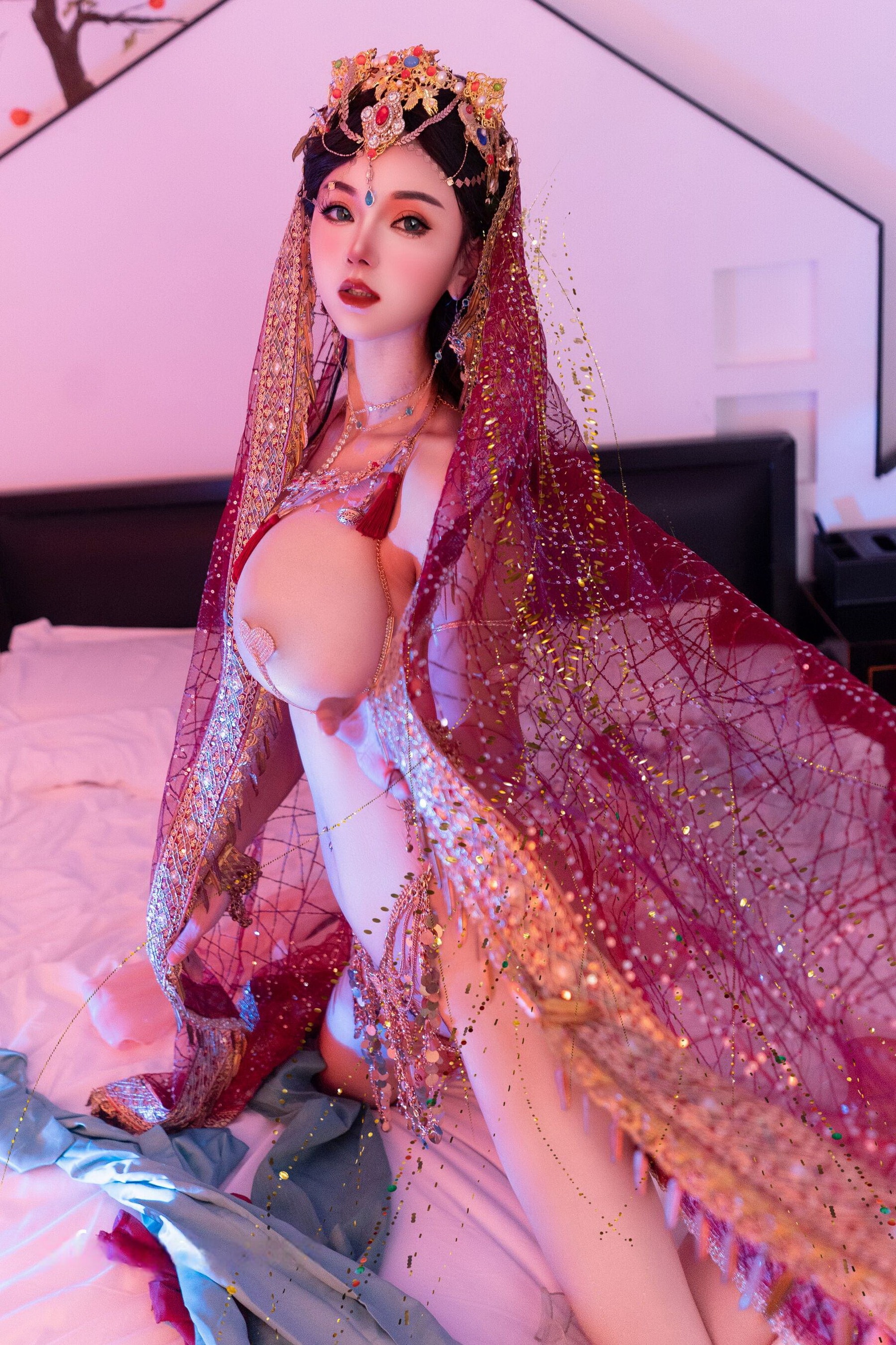 蜜汁妖媚美女孟狐狸精情趣丁字裤火爆身材高清诱人