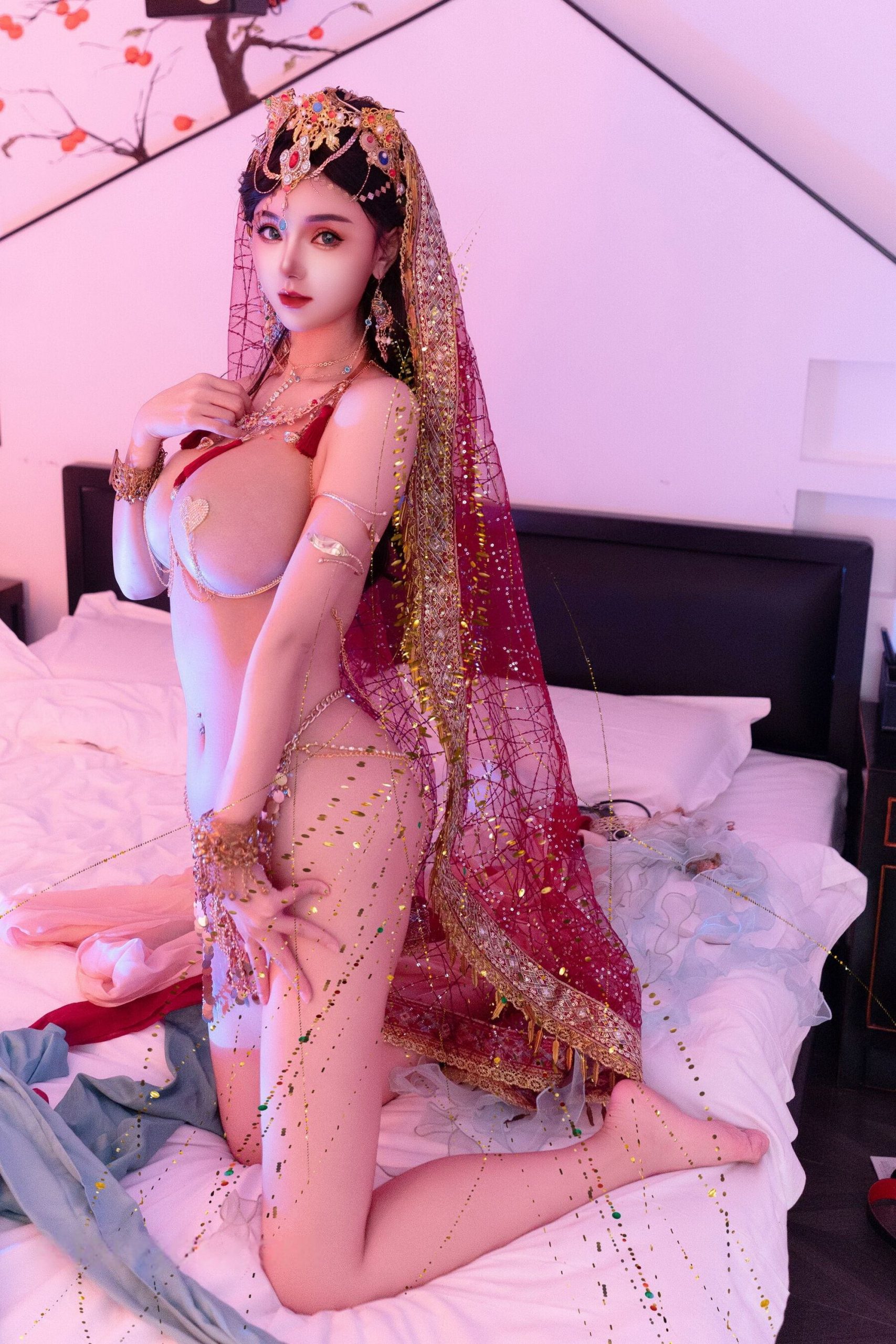 90后美胸嫩模和服露沟魅惑写真