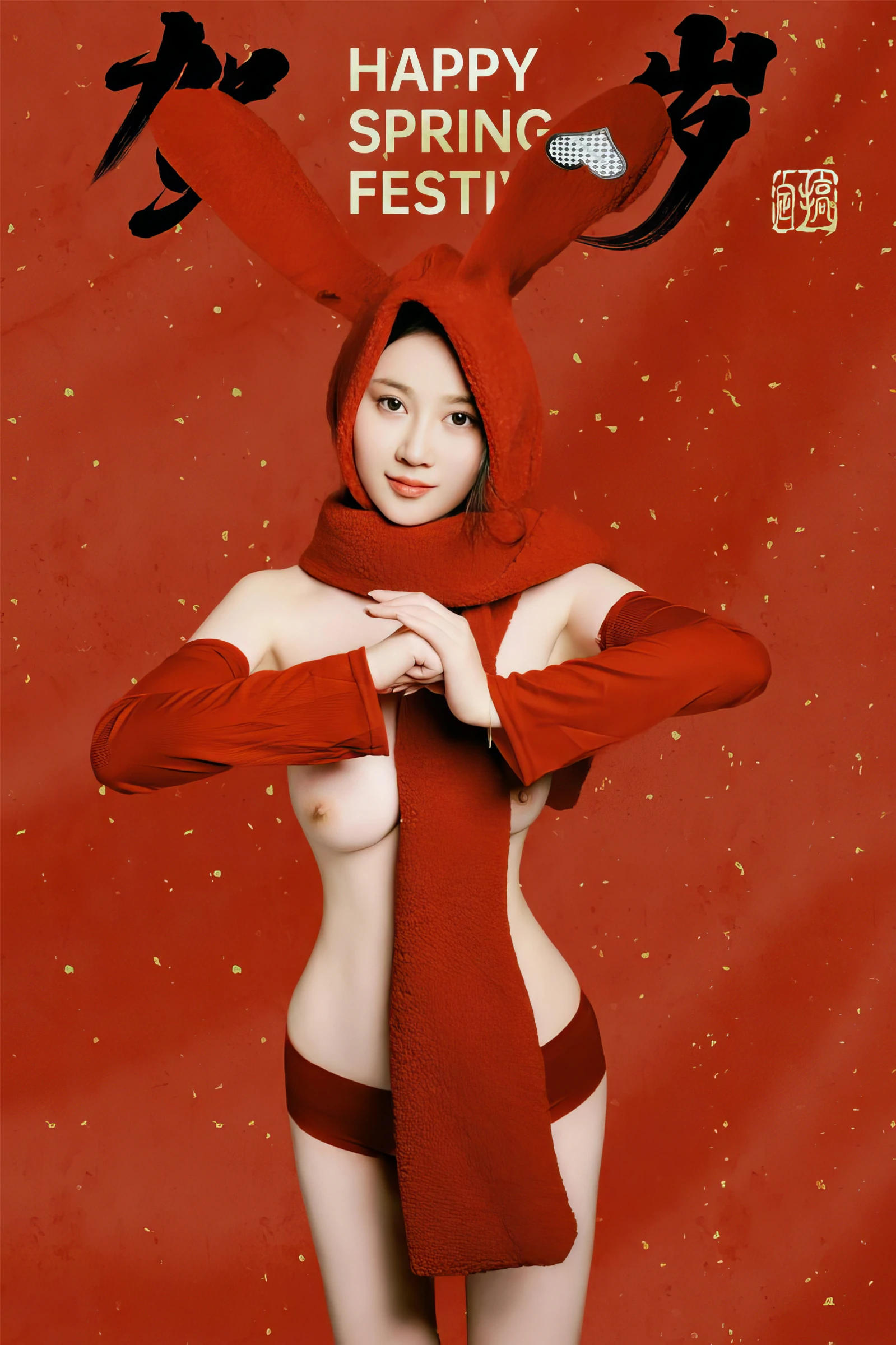 动漫美女被袭胸比基尼图片